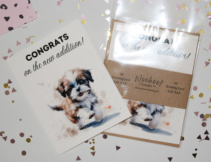 Pawsitively Perfect New Addition Congrats Card