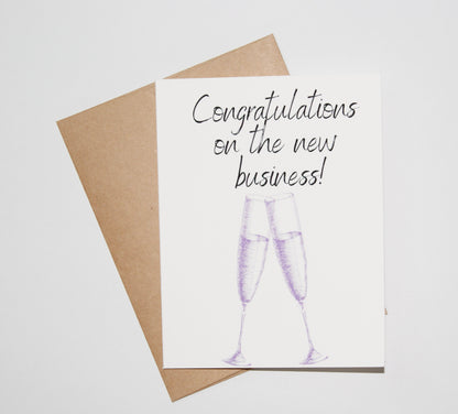 Clink, Toast, Congratulations On The New Business Encouragement Card