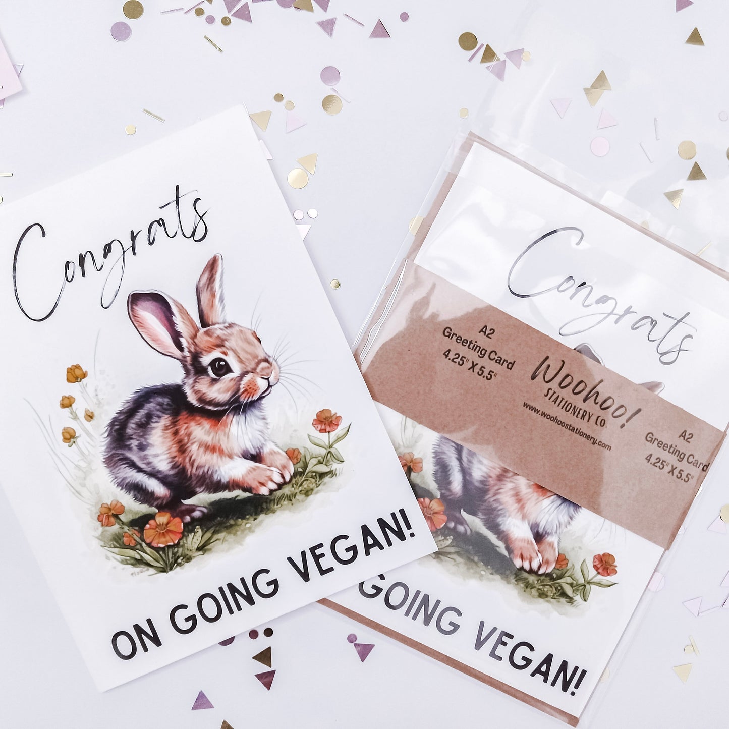 Hare's to You Vegan Lifestyle Encouragement Card
