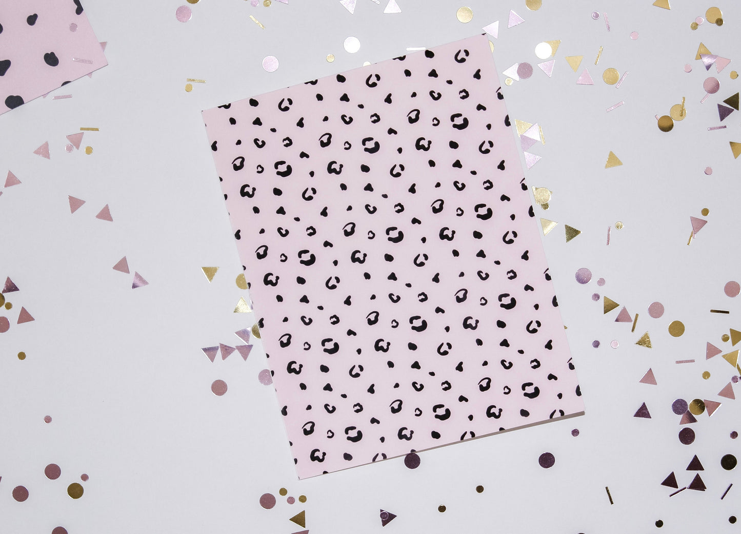 Pink Leopard Collection Blank Card