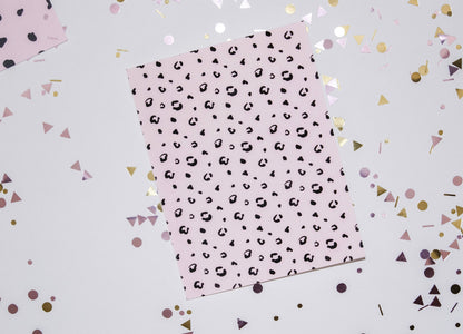 Pink Leopard Collection Blank Card