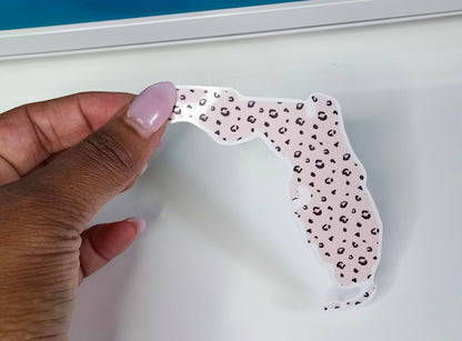 Pink Leopard Collection State Sticker