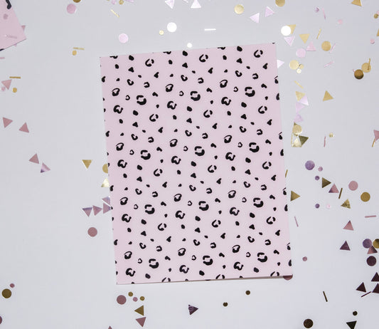 Pink Leopard Collection Blank Card